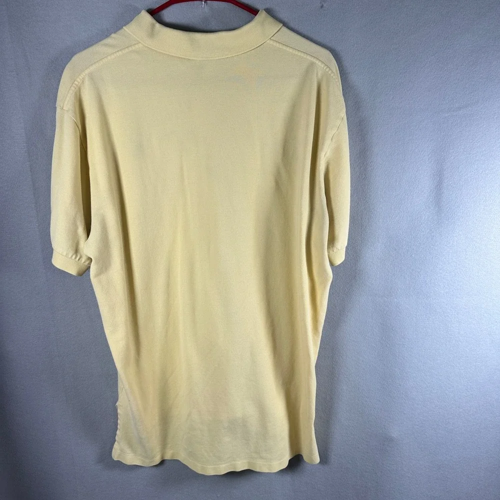 Polo Ralph Lauren Polo Mens L Yellow Short Sleeve Pique Cotton Old Money Preppy